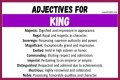 What words describe a king?